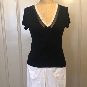 Armor-Lux of France Women’s Lace & Tulle Trim T-Shirt